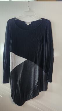 db Established 1962 Tunic Sweater Womens Colorblock Asymmetrical Ribbed 1X #304